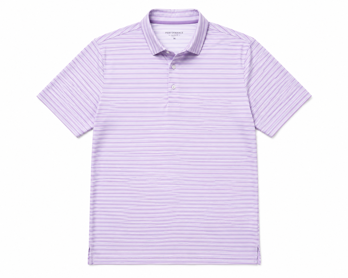 Men's Breathable Purple Stripe Golf Polo