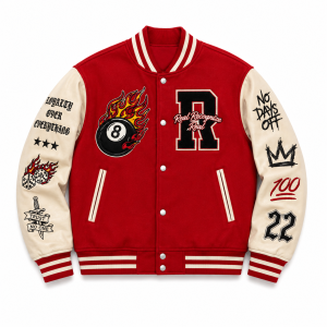 Men's Embroidered Varsity Jacket