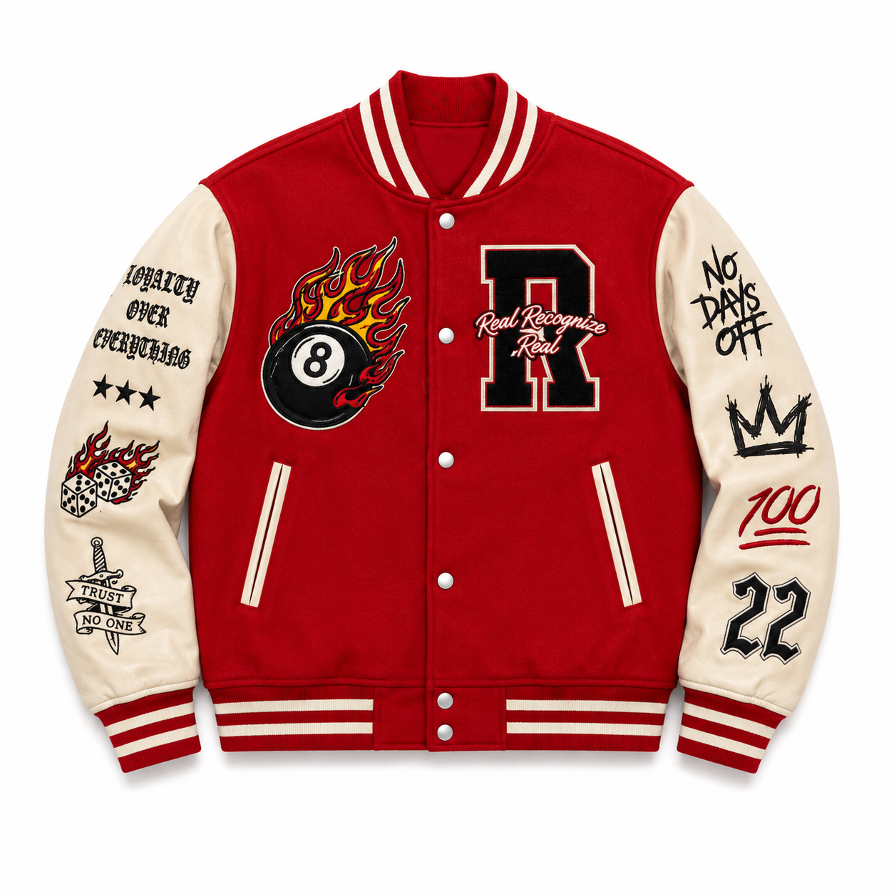 Men's Embroidered Varsity Jacket
