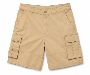 Washed Cotton Khaki Shorts
