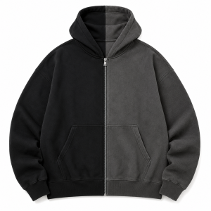 Contrasting Two-Tone Panel Hoodie